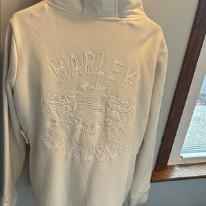 Harley-Davidson Cream Embroidered Hoodie